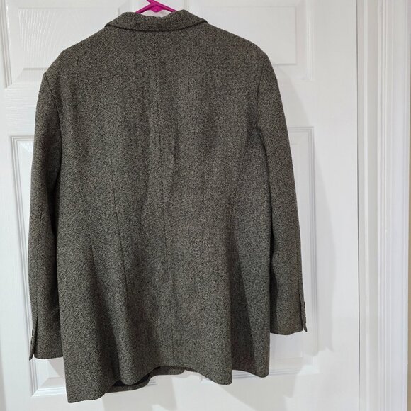 Pendleton Vintage Women's Wool Blazer Single Button Tan Black Plus Size 18 - Picture 5 of 8